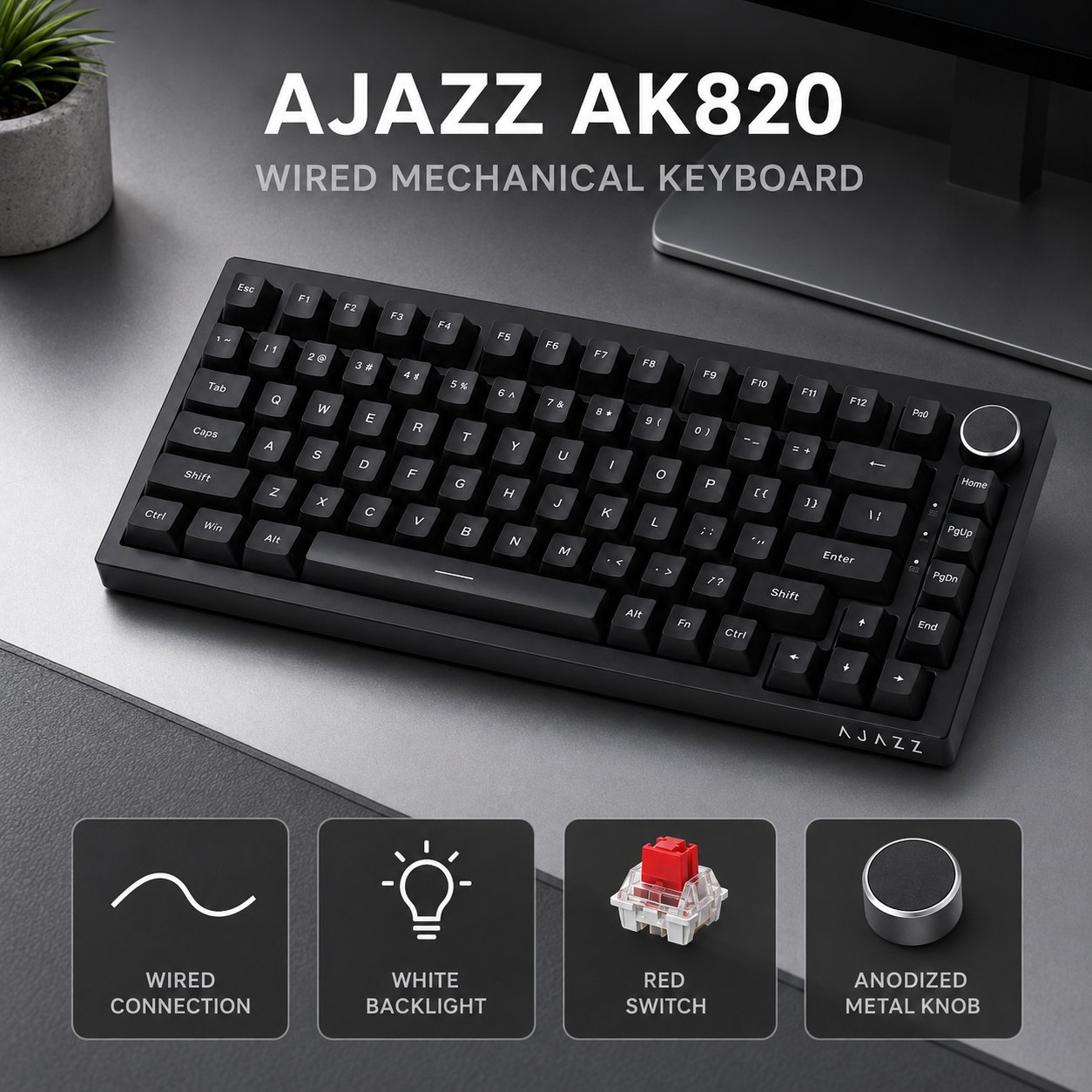 Gaming Keyboard Mini - AJAZZ AK820 and AK820PRO Mechanical Gaming