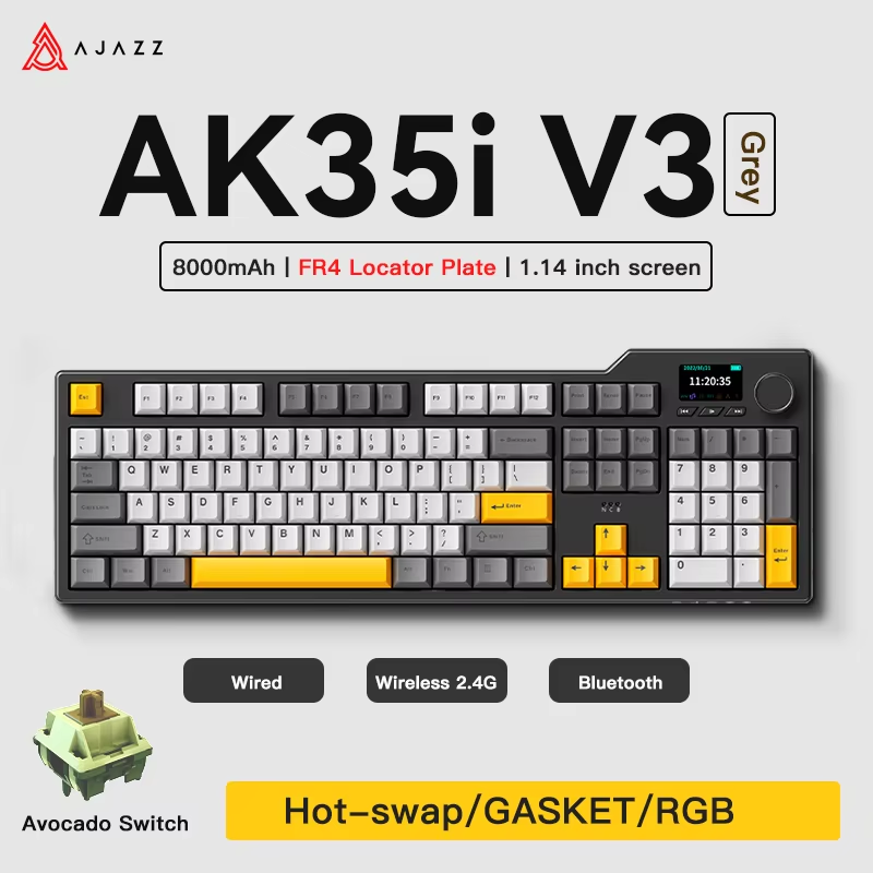 Ajazz AK35I V3 MAX Tri-mode Wi - огляд і ціна Gaming Keyboard Hot Swappable