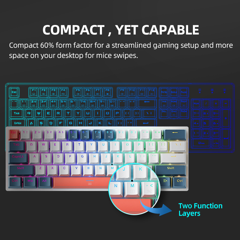 K500-B61 Machenike Mini Mechan - огляд і ціна Keyboard Gaming Blue Switch