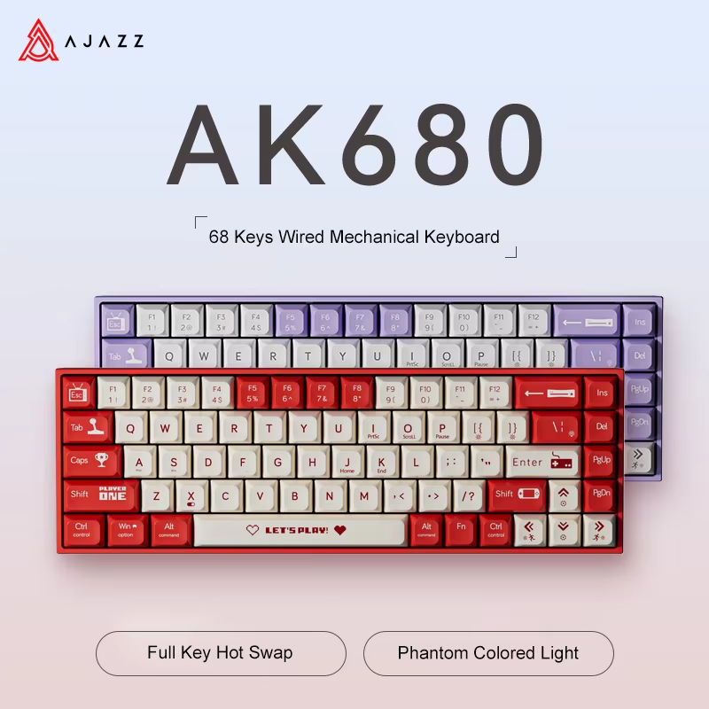 AJAZZ AK680 65% Wired Gaming M - огляд і ціна Gaming Keyboard Hot Swappable