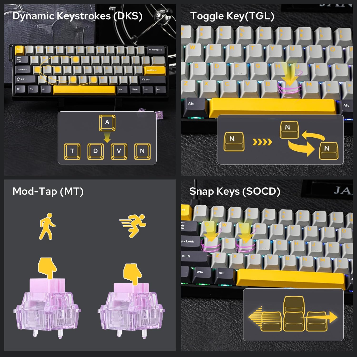 AULA WIN60 HE 60% Max Pro Magn - огляд і ціна Gaming Keyboard Hot Swappable