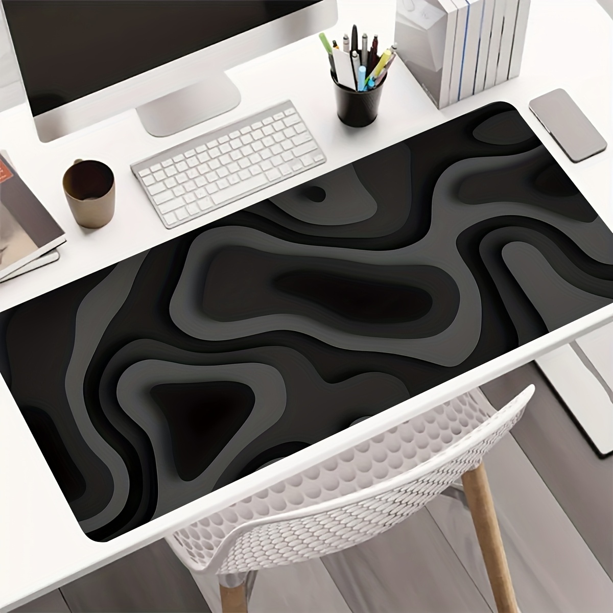 Black Gray Swirl Design Large  - огляд і ціна Gaming Keyboard High Ground