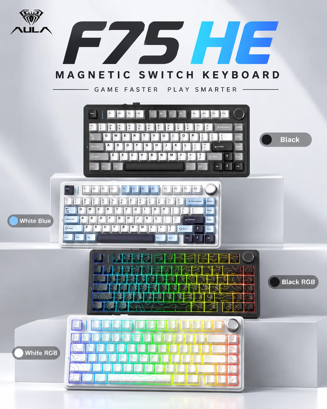 AULA F75 HE Magnetic Keyboard  - огляд і ціна Gaming Keyboard No Rgb