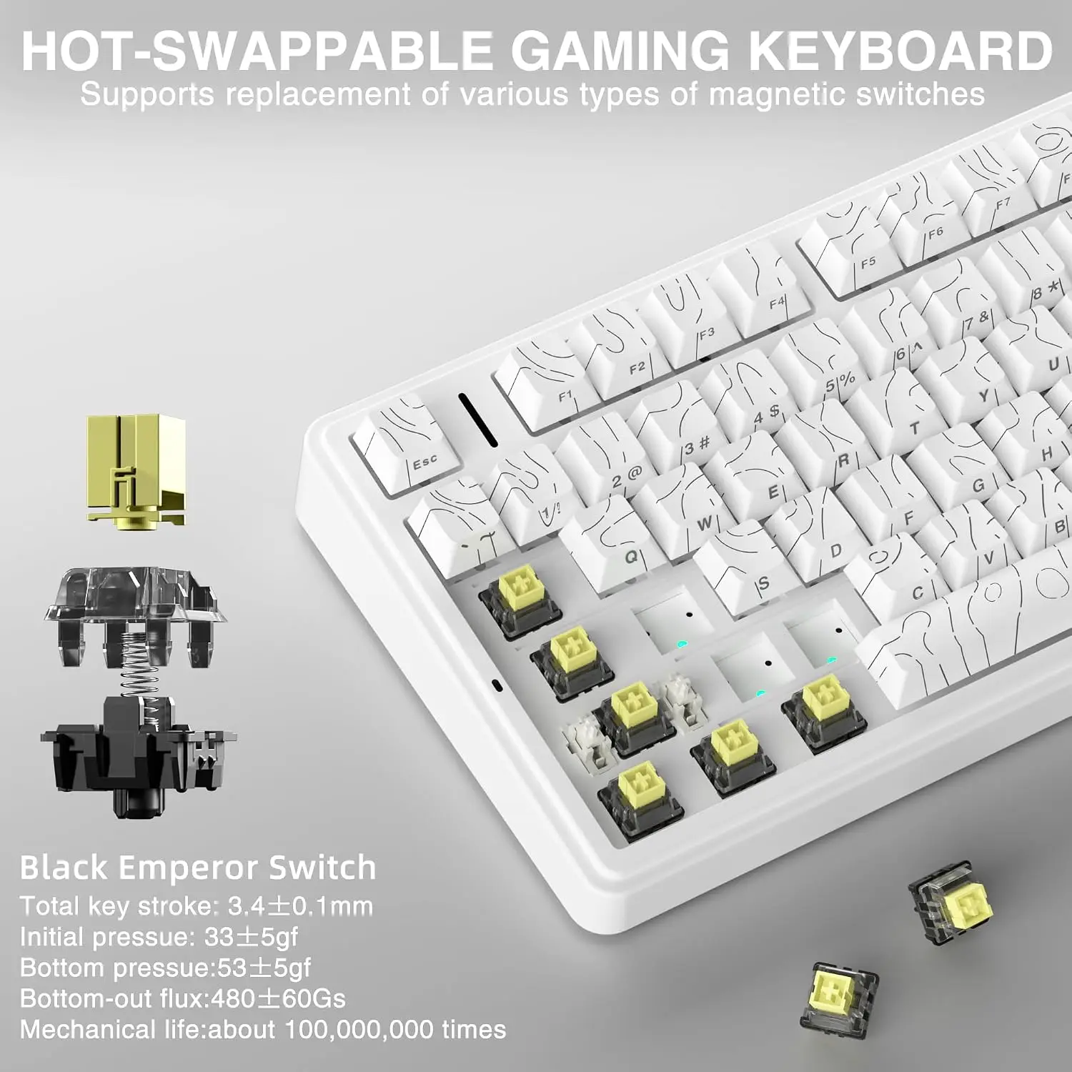 AULA F75 HE Magnetic Keyboard  - огляд і ціна Gaming Keyboard No Rgb